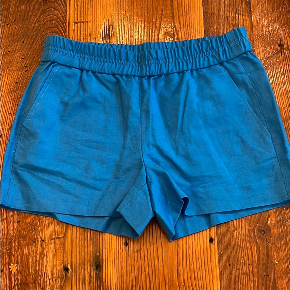 NWT Women’s J.Crew Vibrant Blue Elastic waist  Shorts size 00